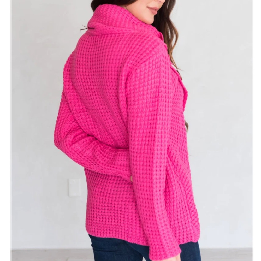 37 BOHO FABULOUS ASYMMETRICAL WRAP SWEATER - Picture 4 of 4